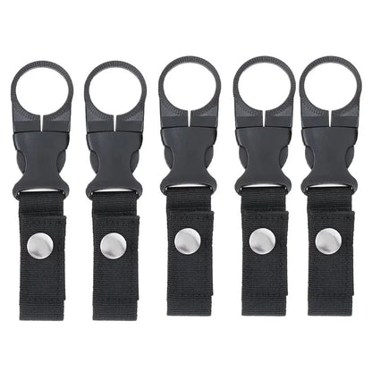 Webbing Water Bottle Holder Climbing Carabiner Belt Backpack Hanger Hooks Clip Multifunction Water Bottle Nylon Buckle Hook Clip