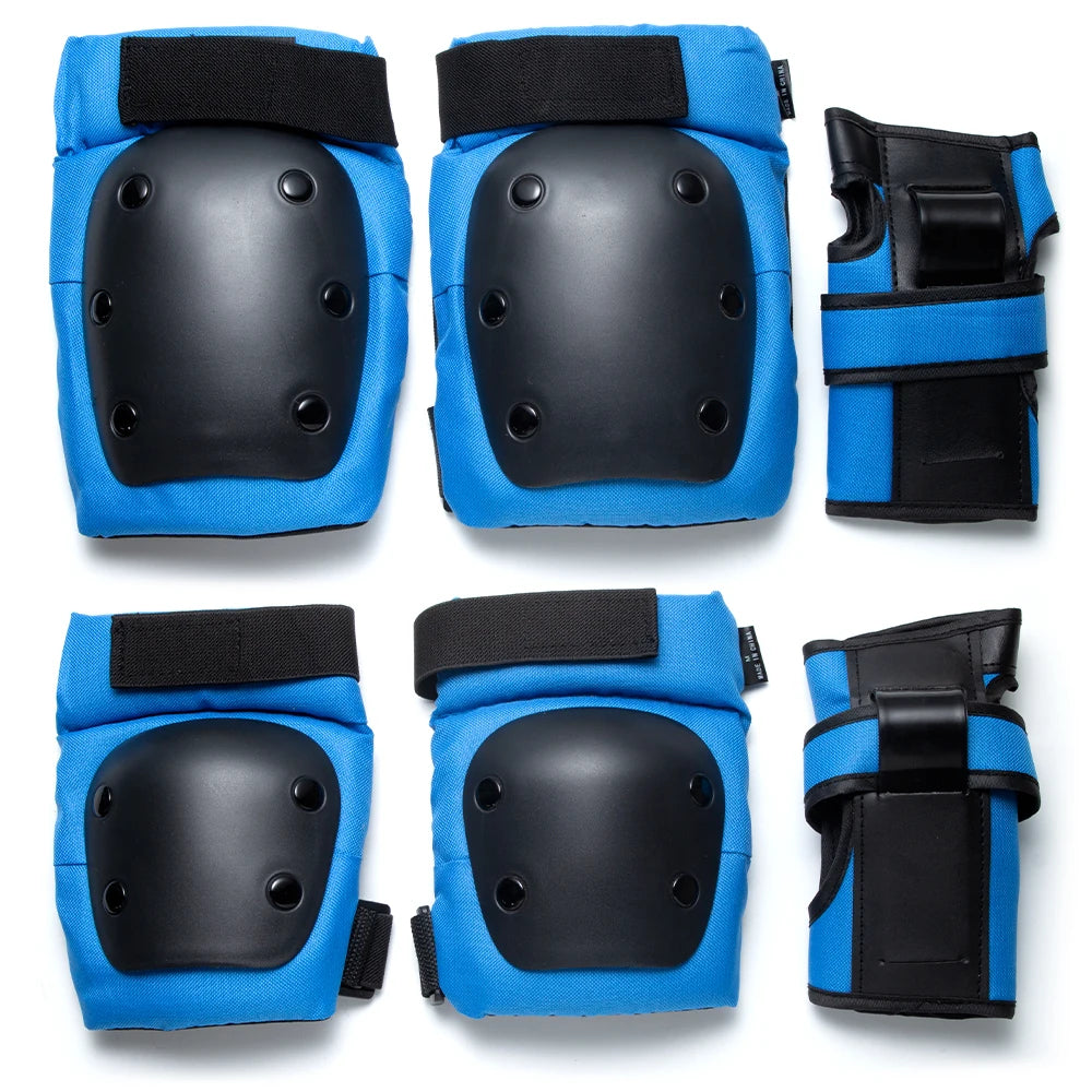 6PCS Adult/Kids Knee Pads Elbow Pads Wrist Guards 6 in 1 Protective Gear Set for Inline Roller Skating Skateboarding Scooter BMX
