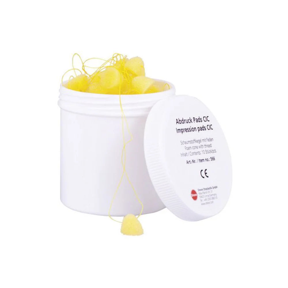 100PCS Ear Impression Pads Otoblock Impression Foams Earplugs Sponge Dreve Cone Shaped Impression Foam
