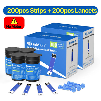 LinkSun G-425-1 Blood Glucose Meter 50/100 pcs Test Strips and Lancets Diabetes Medical  Glucosemeter Testing Blood Sugar Tester
