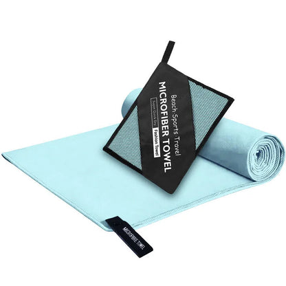 6 Sizes Premium High Quality Microfiber Towel Ultra Absorbent Quick Dry Portable Bag Gym Yoga Beach Camping Travel Lightweight