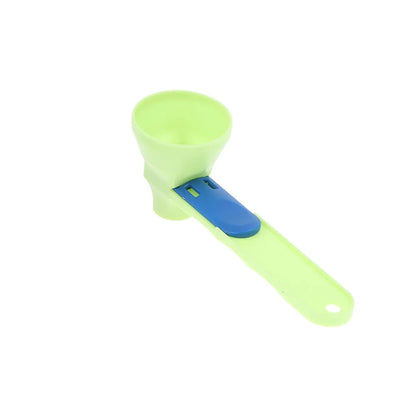 Flling Coffee Scoop Funnel Plastic Reusable Sliding Scoop Funnel 2 in 1 Sliding Design Protein Powder Scoop Kitchen Accessories