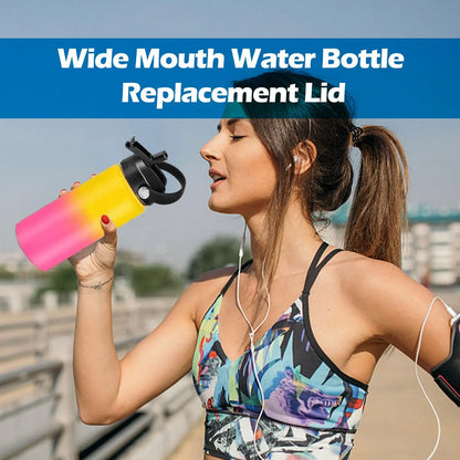 Wide Mouth Straw Lid for Hydro Flask Sports Water Bottle,Dustproof Lid Compatible with HydroFlask Wide Mouth 20 32 40 64 oz