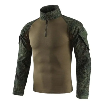 Camouflage Tactical Uniform Hunting Shirts Pants with Elbow Knee Pads Outdoor Hiking Training Frog Sets Clothing Ghillie Suits