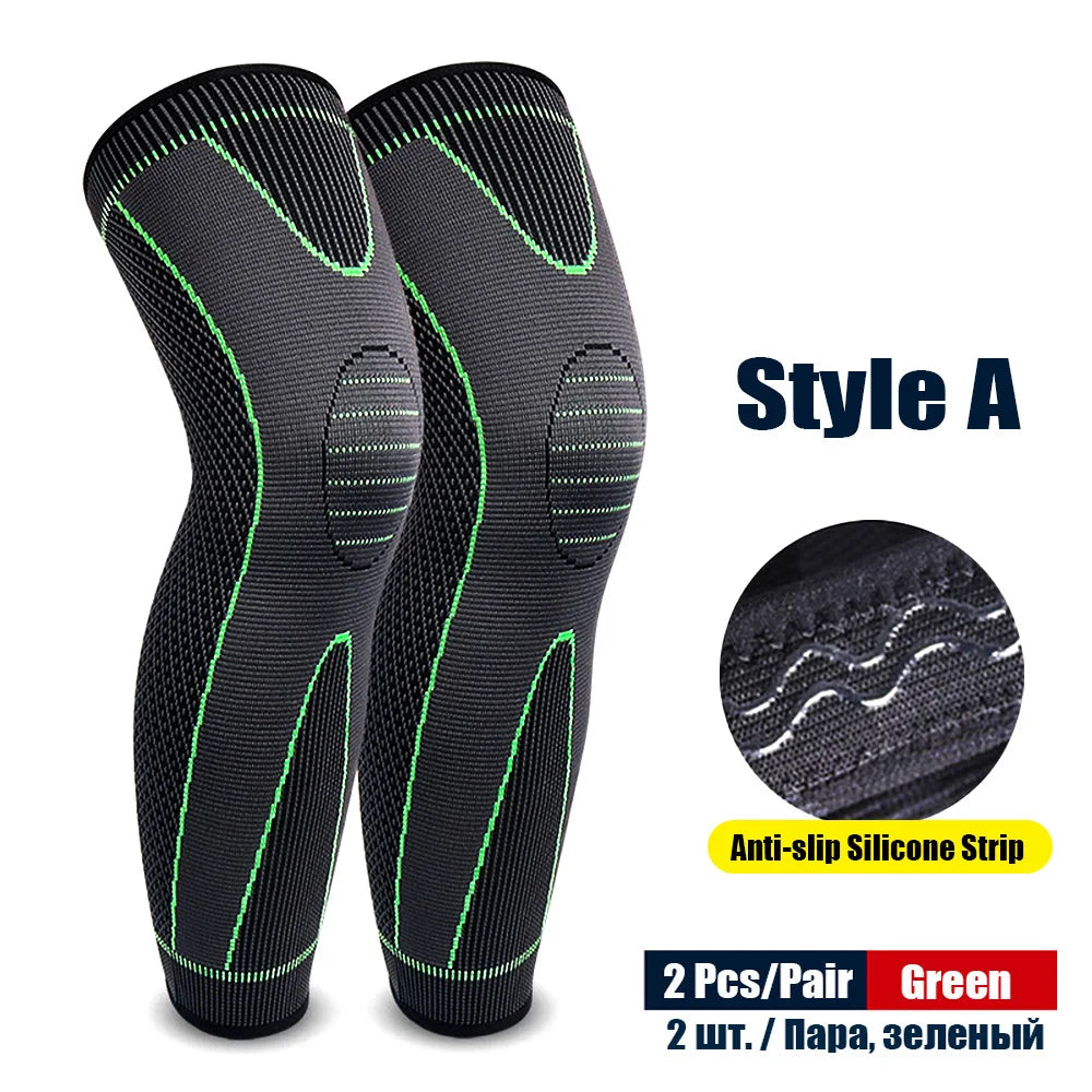 1Pair Sport Knee Support Brace Compression Long Full Legs Sleeve Arthritis Running Gym Arthritis Relief Fashion Sport Knee Pads