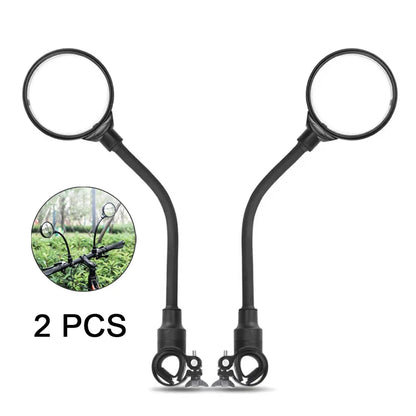 1/2PCS Bicycle Rearview Mirror 360 Degree Adjustable Rotatable Universal Cycling Handlebar Rear View Mirrors for MTB Road Bike