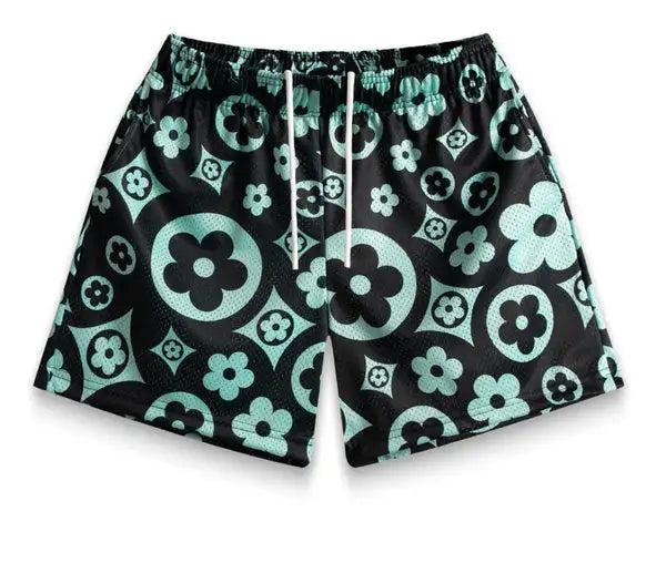 Hot-selling Fashionable Flower Pattern Men Casual Hip-hop Beach Shorts Breathable Fashion Trend Design Quick-drying Shorts