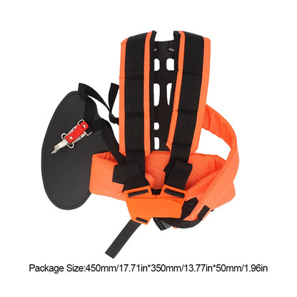 W Shape Buckle Padded Belt Comfortable Padded Belt Double Shoulder Strap Labor Saving Increase Safety for Brush Cutter Trimmer