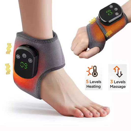 Electric Heating Wrist Guard Vibration Massage Hot Compress Wrist Brace Ankle Wrap Hand Foot Protector Rechargeable Wristband