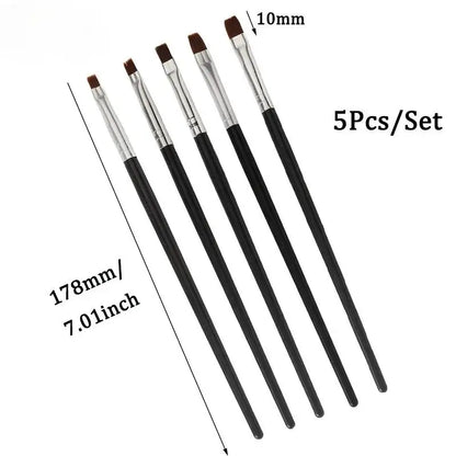 5x dental resin brush pens porcelain teeth shaping nylon dentistry adhesive composite cement tools nail art acrylic DIY painting