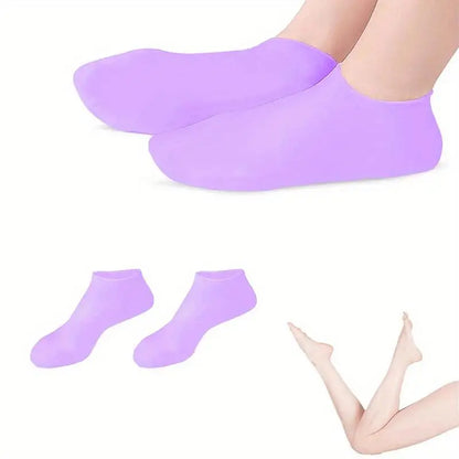 1 Pair of Silicone Socks, Suitable for Dry and Cracked Feet | Women's Foot Moisturizing Socks for Dry and Cracked Heels, Powerful Moisturizing Foot Care, Moisturizing Foot Mask