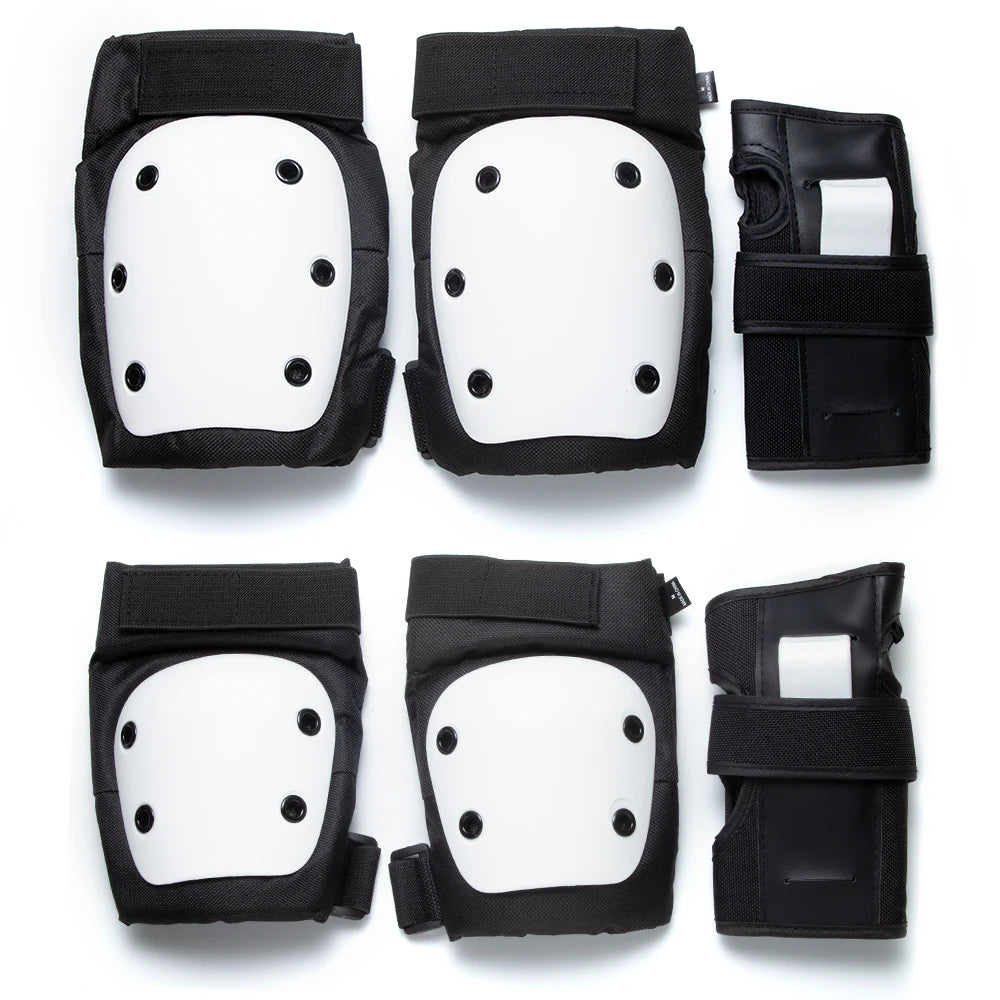 6PCS Adult/Kids Knee Pads Elbow Pads Wrist Guards 6 in 1 Protective Gear Set for Inline Roller Skating Skateboarding Scooter BMX