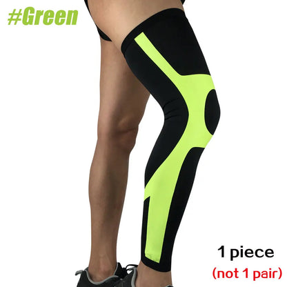 1 PCS Full Leg Compression Sleeve Knee Pads Cycling Leg Warmers Long Leg Sleeves Cycling Bicycle MTB Riding Legwarmers Men Women