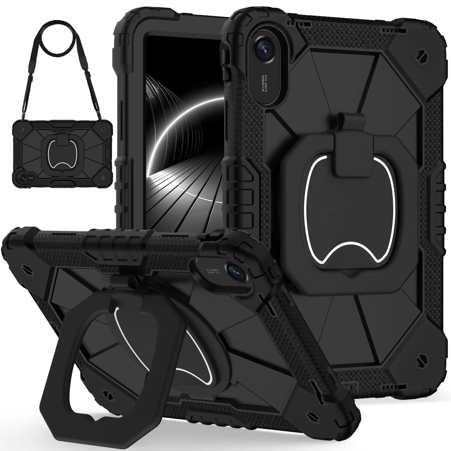 Heavy Duty Case for Xiaomi Redmi Pad 2 11 inch 2025 Shockproof Rotating Stand Cover for Redmi Pad 2 11" with Shoulder Strap