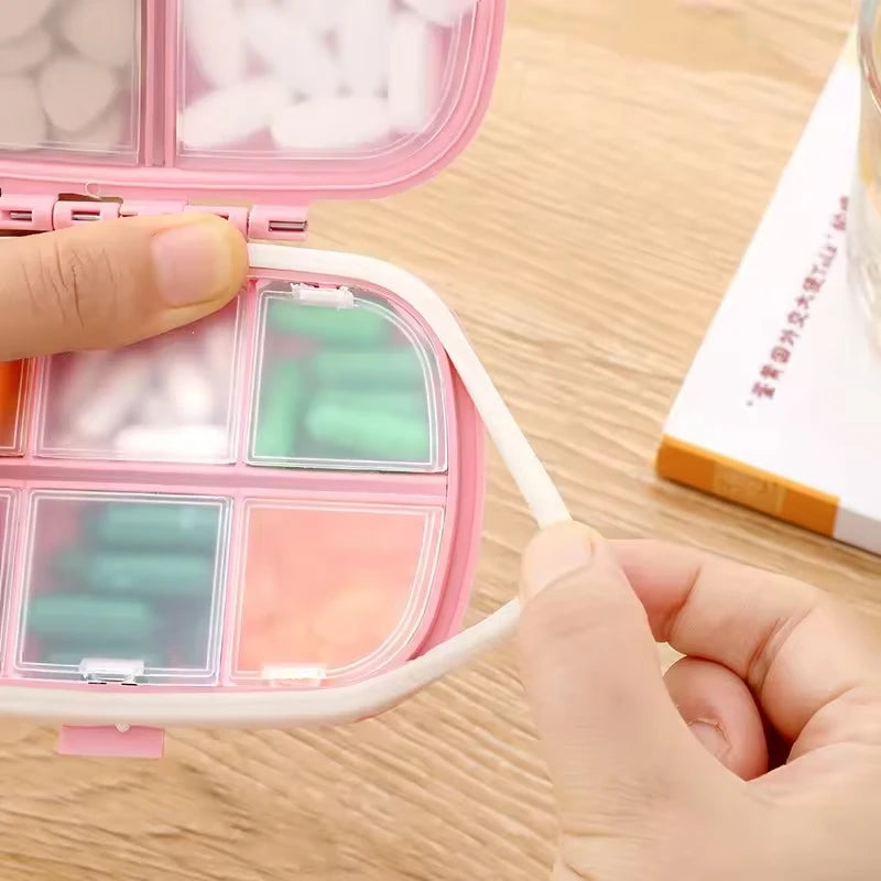 Portable Pill Case 8 Compartments Leak-Proof Travel Medicine Organizer  Container For Tablets Travel Pill Box for Pocket Purse