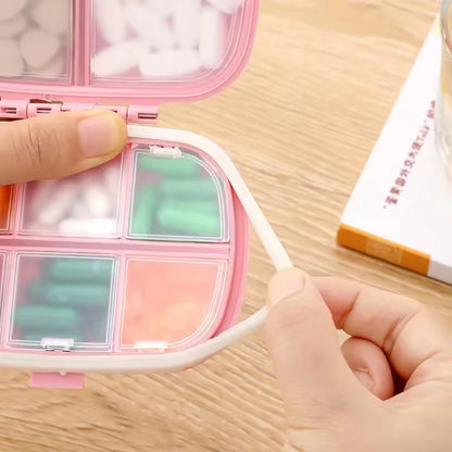 Portable Pill Case 8 Compartments Leak-Proof Travel Medicine Organizer  Container For Tablets Travel Pill Box for Pocket Purse