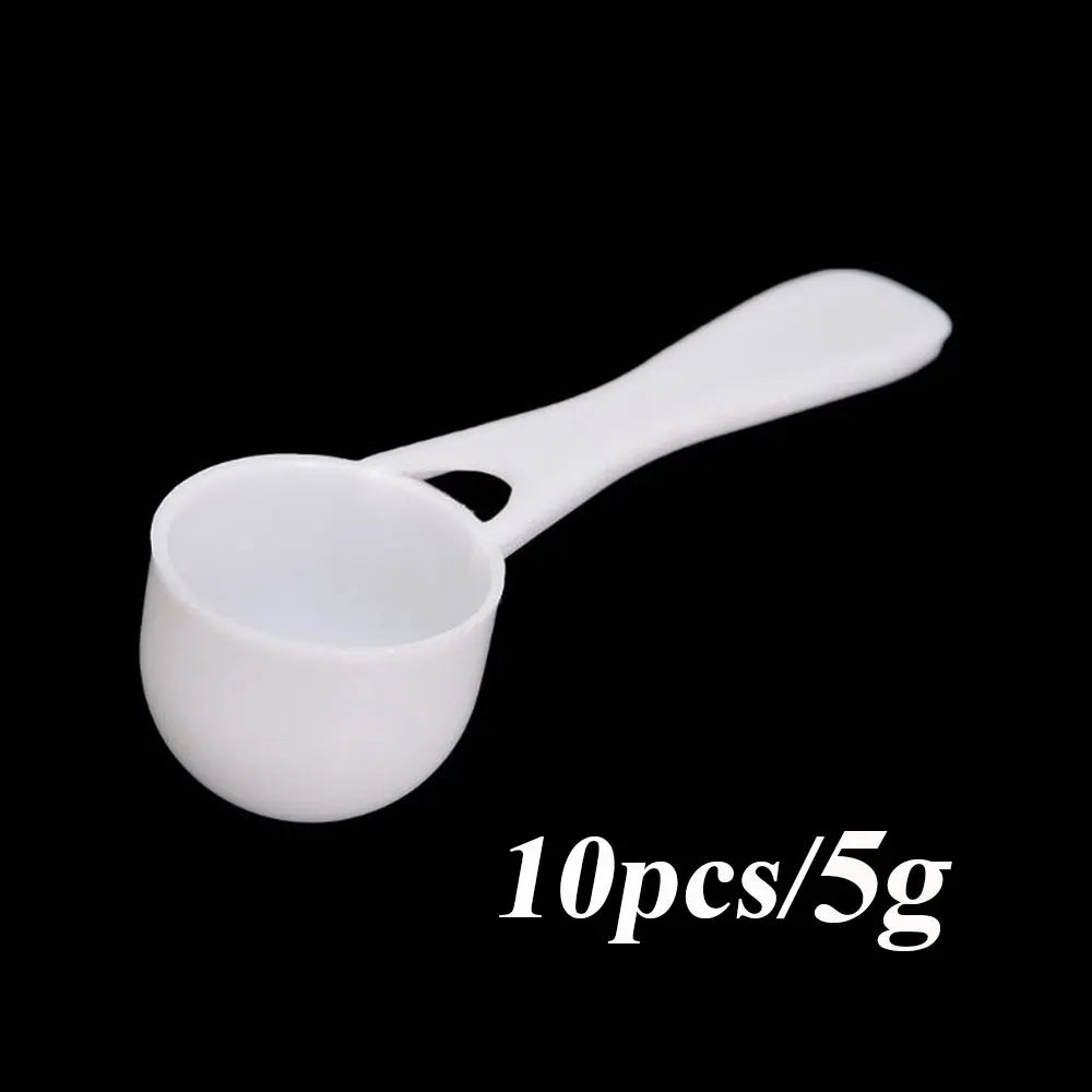 10PCS Tools Kitchen Protein Powder Measuring Spoon Plastic Coffee Milk 1/3/5/10g