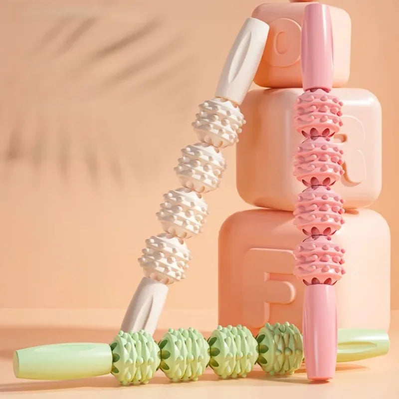 Massage Stick, Wolf Tooth Stick, Leg Muscle Relaxer, Yoga Roller, Slimming Calf Roller, Full Body Massage Yoga Stick