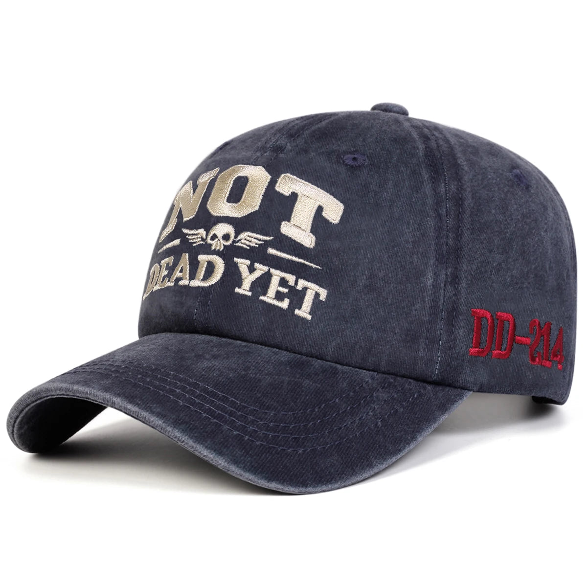 Unisex NOT DEAD YET Embroidery Wash Baseball Caps Spring Autumn Outdoor Adjustable Casual Hats Sunscreen Hat Sports Cap