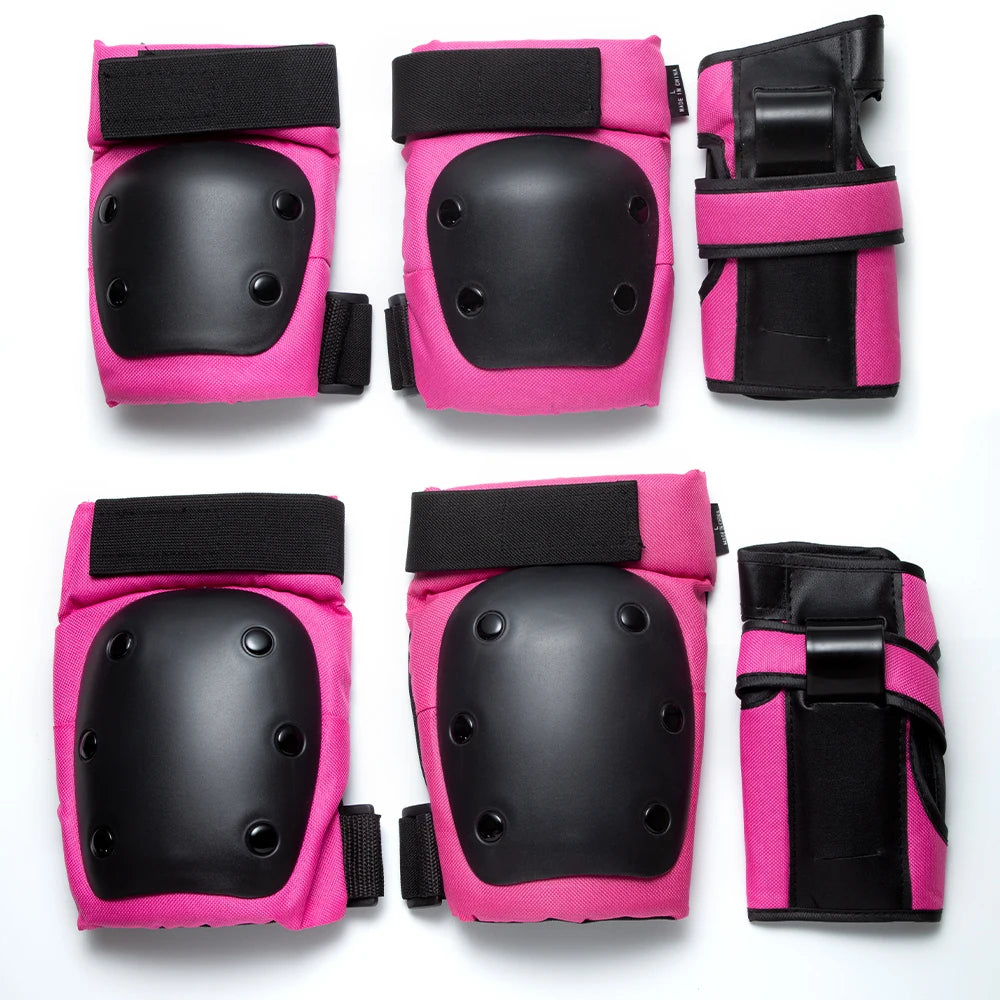 6PCS Adult/Kids Knee Pads Elbow Pads Wrist Guards 6 in 1 Protective Gear Set for Inline Roller Skating Skateboarding Scooter BMX
