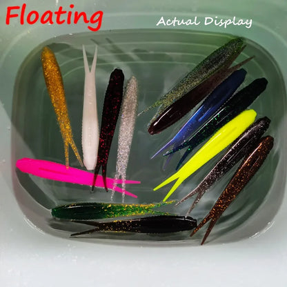Floating Lure Soft Plastic Skipping Soft Plastic 5pcs/lot 12cm 10gm TPR Drop Shotting Soft Bait Fishing Lure Fishing Drop Shot