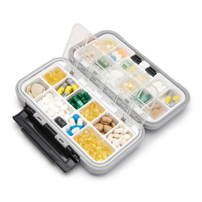 Travel Pill Case Medicine Storage Organizer Container Drug Tablet Dispenser Independent Lattice Pill Box Fishing Tackle Box
