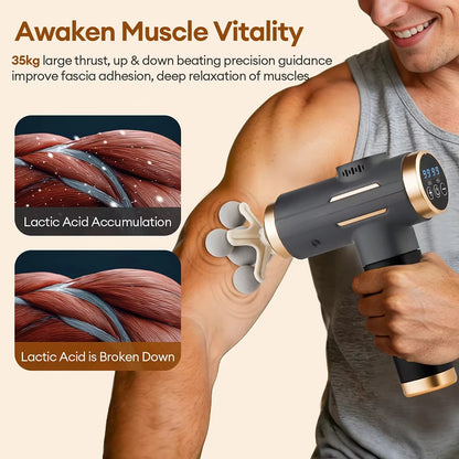99 Level Electric Massage Gun Powerful Fascia Gun High-Frequency Vibration Body Massage Gun Arms Leg Muscle masajeador