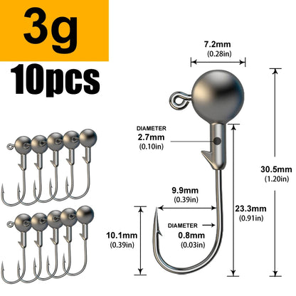 1g 2g 3g 4g 5g 10g 20g 22g 25g 28g crank Jig head hook fishing hook head Jig lure hard bait soft worm jig hook for fishing