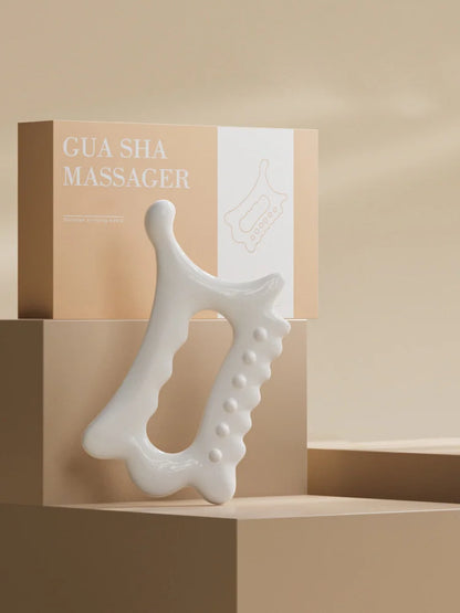 2024 New Facial Maintenance Gua Sha Massage Board Resinous Static Free Portable Full Body Scraping Plate for Women Adults