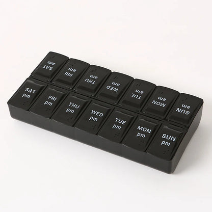 7Days a Week Pill Organizer Morning and Night Pill Holder Storage Box Splitter Travel Medicine Organizer Portable Medicine Boxes