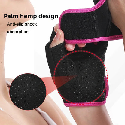 Women Men Fitness Gym Gloves Weightlifting Gloves Half Finger Breathable Non-slip Gel Pad Bodybuilding Training Dumbbells Gloves