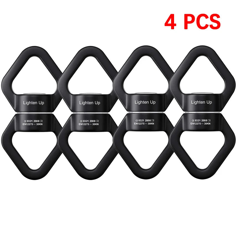 35KN Swing Swivel Aluminum Alloy Rotating Ring Aerial Yoga Hammock Rotating Connector Outdoor Rock Climbing Bearing Swivel