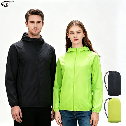 LNGXO Men Women Waterproof Hiking Jackets Sun Protection Windbreaker Camping Climbing Outdoor Rain Coat Unisex Portable Clothes