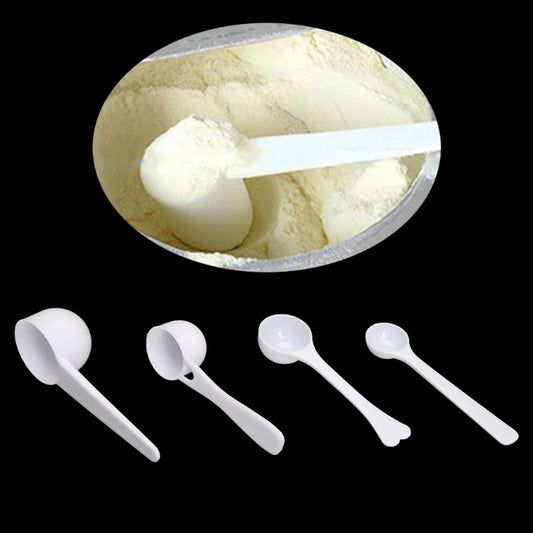 10PCS Tools Kitchen Protein Powder Measuring Spoon Plastic Coffee Milk 1/3/5/10g