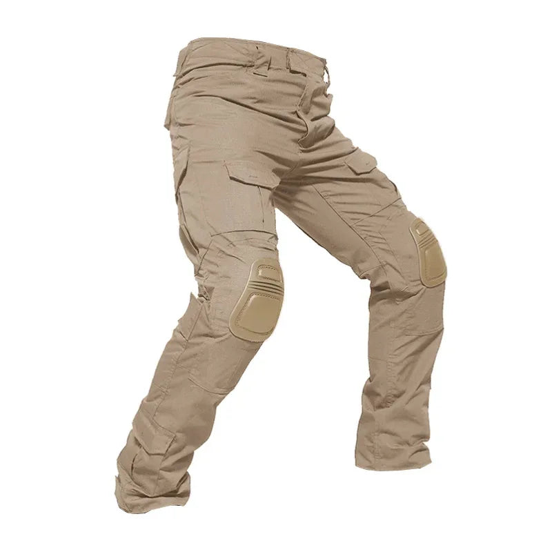 Men Combat Pants With Knee Pads Tactical Cargo Sport Long Trousers Camouflage Multicam Trekking Hunting Clothes