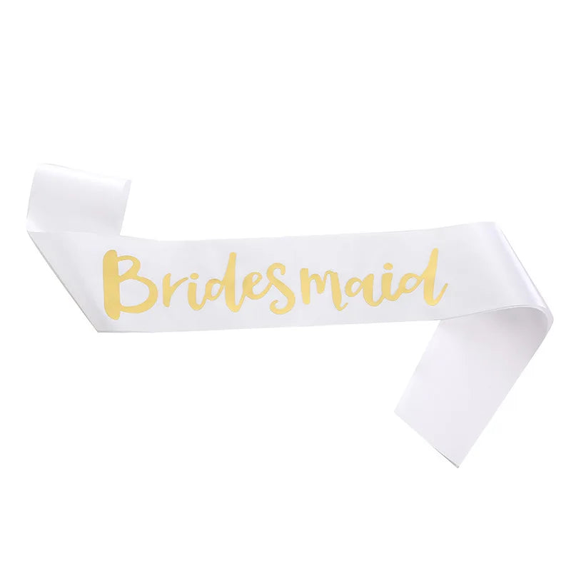 Bachelor Party Bride Bridesmaid Shoulder Strap Letter Bronzing BRIDE TO BE Ceremonial Strap TEAM BRIDE Wedding Supplies