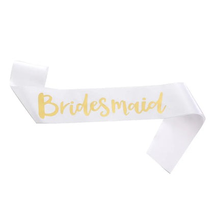 Bachelor Party Bride Bridesmaid Shoulder Strap Letter Bronzing BRIDE TO BE Ceremonial Strap TEAM BRIDE Wedding Supplies