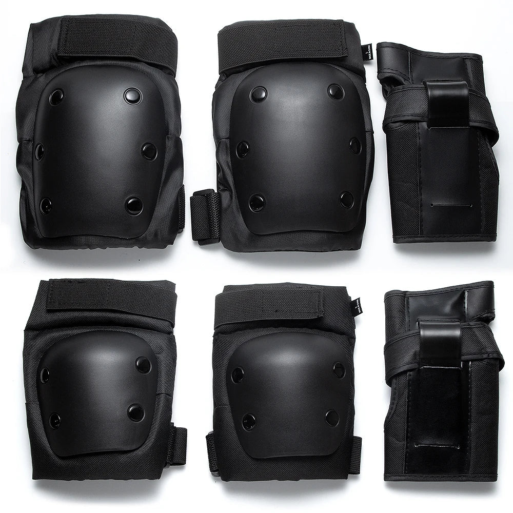 6PCS Adult/Kids Knee Pads Elbow Pads Wrist Guards 6 in 1 Protective Gear Set for Inline Roller Skating Skateboarding Scooter BMX