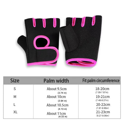 Women Men Fitness Gym Gloves Weightlifting Gloves Half Finger Breathable Non-slip Gel Pad Bodybuilding Training Dumbbells Gloves