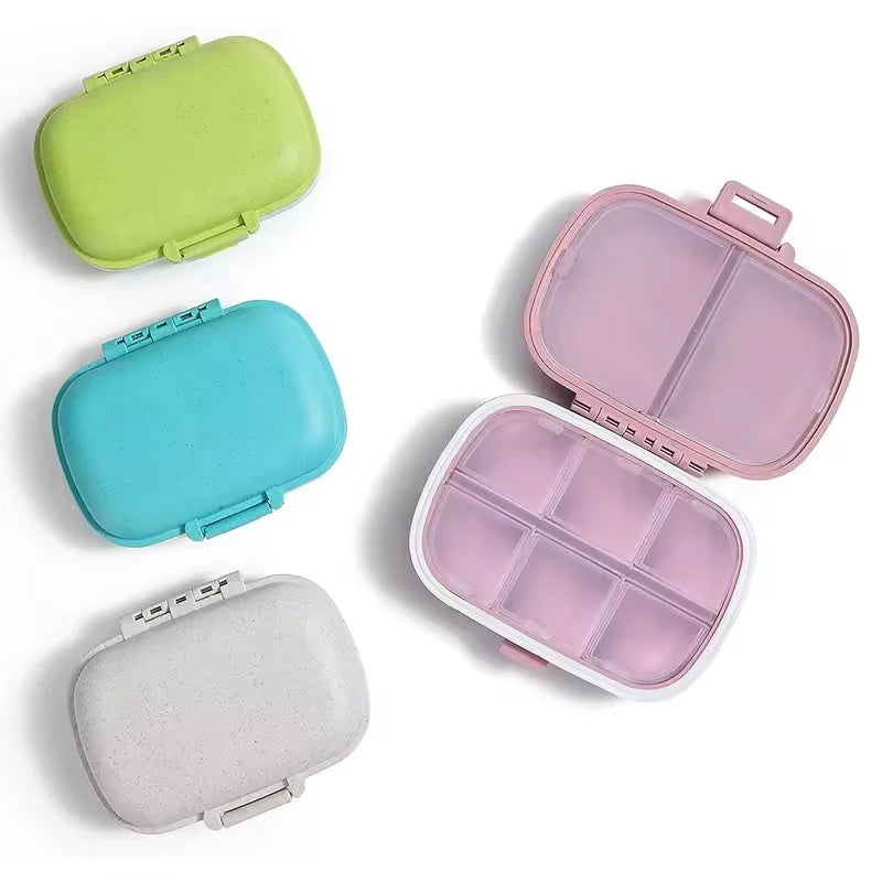 Portable Pill Case 8 Compartments Leak-Proof Travel Medicine Organizer  Container For Tablets Travel Pill Box for Pocket Purse