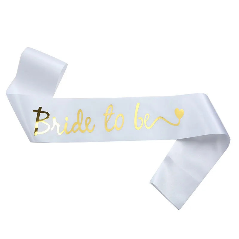 Bachelor Party Bride Bridesmaid Shoulder Strap Letter Bronzing BRIDE TO BE Ceremonial Strap TEAM BRIDE Wedding Supplies
