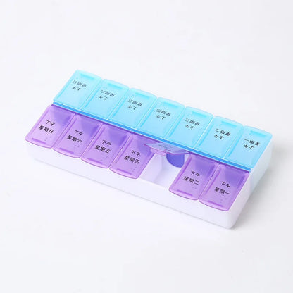 7Days a Week Pill Organizer Morning and Night Pill Holder Storage Box Splitter Travel Medicine Organizer Portable Medicine Boxes