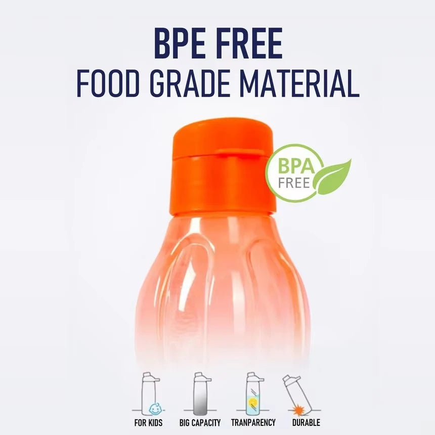 PP Sports Water Bottle Large Capacity Leak Proof Flip Top Drink Bottle with Handle Strap Outdoor Gym Water Drinking Bottle