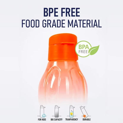 PP Sports Water Bottle Large Capacity Leak Proof Flip Top Drink Bottle with Handle Strap Outdoor Gym Water Drinking Bottle