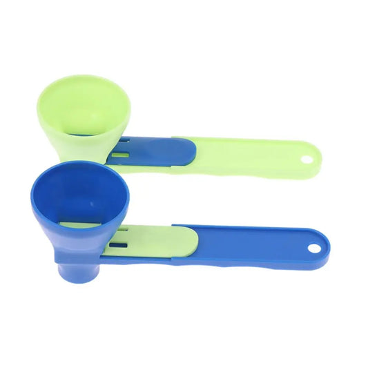 Flling Coffee Scoop Funnel Plastic Reusable Sliding Scoop Funnel 2 in 1 Sliding Design Protein Powder Scoop Kitchen Accessories