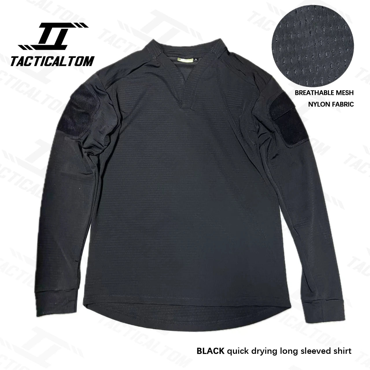 Tactical Tom vs. Quick Drying T-shirt, Long Sleeve Combat Jacket, V-neck Soft and Comfortable Outdoor Sportswear