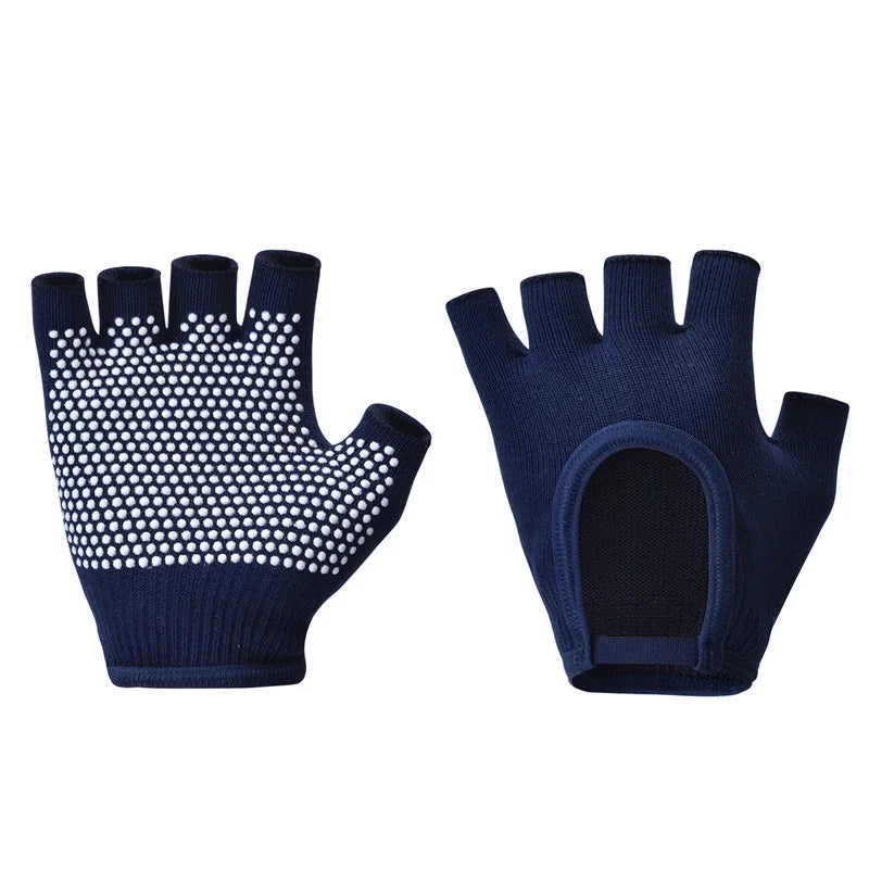 Breathable Cycling Gloves Women Fitness Gloves Gym Weightlifting Yoga Bodybuilding Training Non-slip Sports Half Finger Gloves