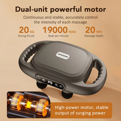 Six Heads Fascia Gun High Frequency Deep Tissue Vibration Muscle Relaxation Neck Waist Massage Professional Fitness Exercise