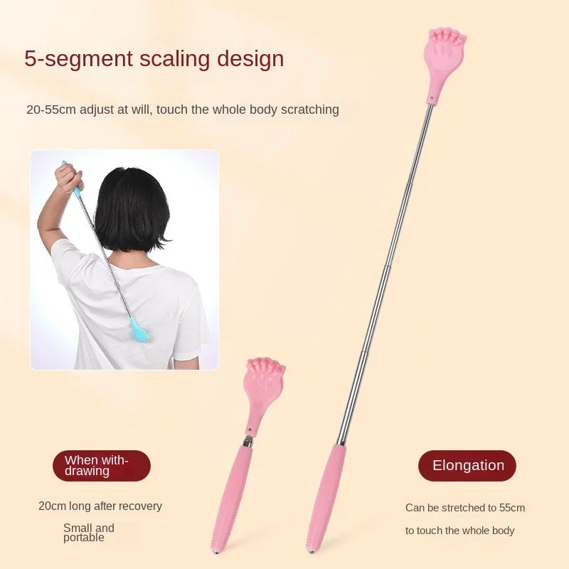 Extendable Back Scratcher Telescopic Scratching Hand Back Carding Stick Body Crab Relax Scraper for Tickle Massage Stick