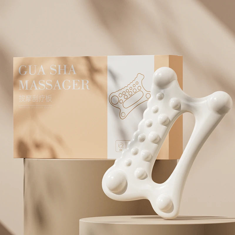 2024 New Facial Maintenance Gua Sha Massage Board Resinous Static Free Portable Full Body Scraping Plate for Women Adults